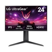 Vista frontal de Monitor Gamer UltraGear™ 24" FHD -IPS - 180Hz 1ms (GtG) - Pivoteable 24GS65F-B